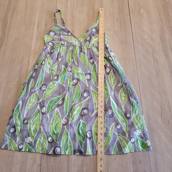Vince Sundress Lined Empire Waist With Pockets Side Zip Size 4 Silk Cotton Blend - Picture 9 of 13